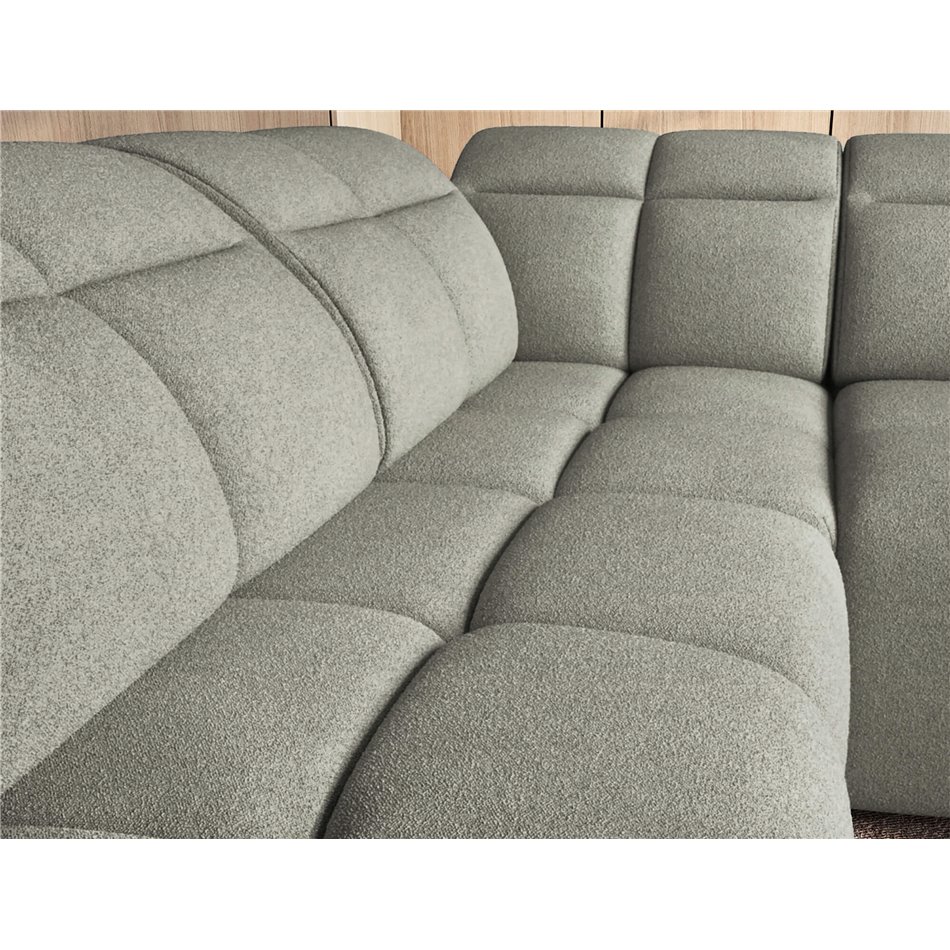 Corner sofa Elfalconn L, electrically extendable, Xillar 100, green, H107x258x208cm