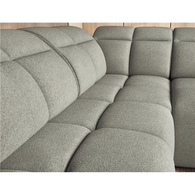 Corner sofa Elfalconn L, electrically extendable, Xillar 100, green, H107x258x208cm
