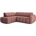Corner sofa Elfalconn L, electrically extendable, Paolli 24, pink, H107x258x208cm