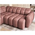 Corner sofa Elfalconn L, electrically extendable, Paolli 24, pink, H107x258x208cm
