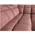 Corner sofa Elfalconn L, electrically extendable, Paolli 24, pink, H107x258x208cm
