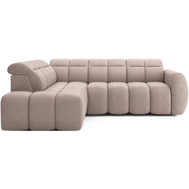 Corner sofa Elfalconn L, electrically extendable, Xillar 20, brown, H107x258x208cm