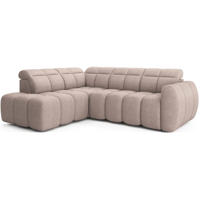 Corner sofa Elfalconn L, electrically extendable, Xillar 20, brown, H107x258x208cm