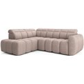 Corner sofa Elfalconn L, electrically extendable, Xillar 20, brown, H107x258x208cm