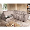 Corner sofa Elfalconn L, electrically extendable, Xillar 20, brown, H107x258x208cm