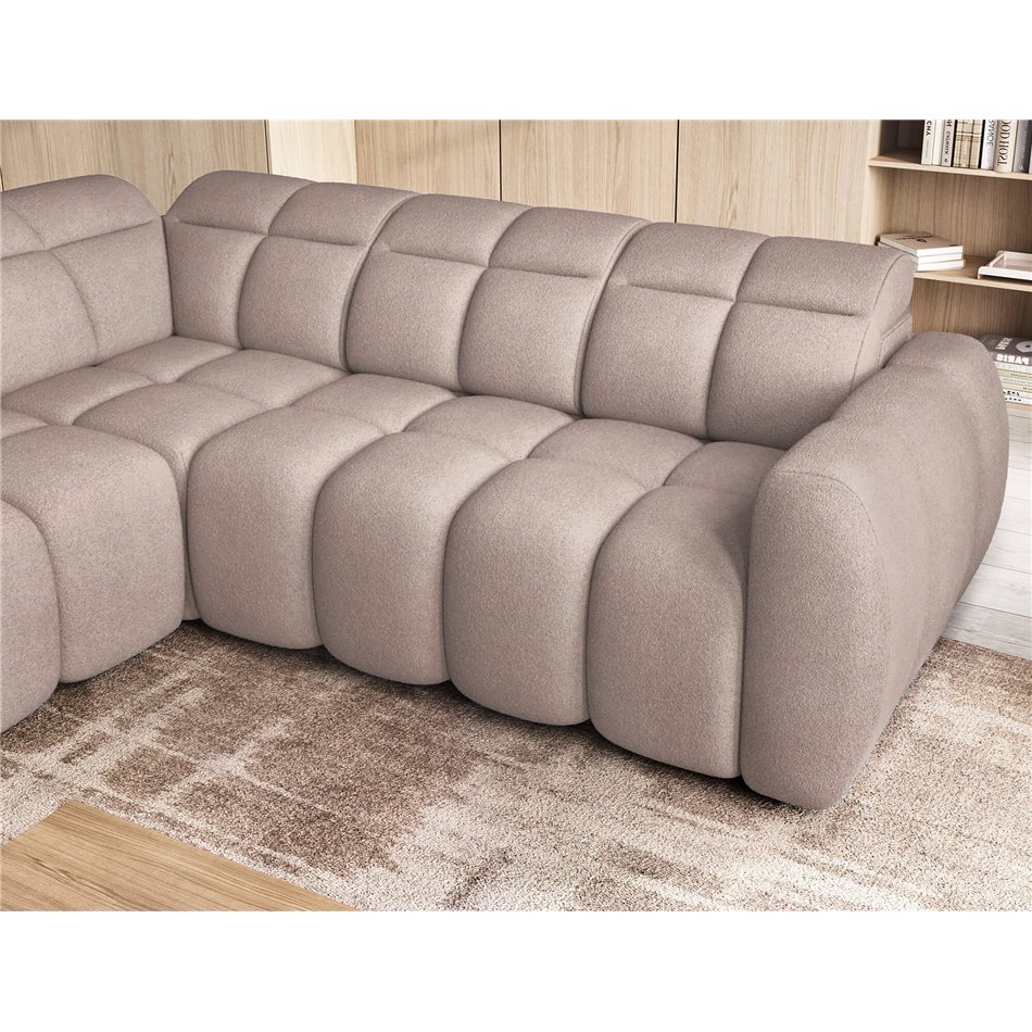 Corner sofa Elfalconn L, electrically extendable, Xillar 20, brown, H107x258x208cm