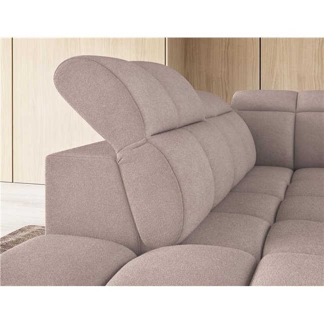 Corner sofa Elfalconn L, electrically extendable, Xillar 20, brown, H107x258x208cm