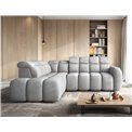 Corner sofa Elfalconn L, electrically extendable, Sola 04, grey, H107x258x208cm
