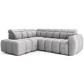 Corner sofa Elfalconn L, electrically extendable, Sola 04, grey, H107x258x208cm