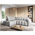 Corner sofa Elfalconn L, electrically extendable, Sola 04, grey, H107x258x208cm