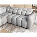 Corner sofa Elfalconn L, electrically extendable, Sola 04, grey, H107x258x208cm