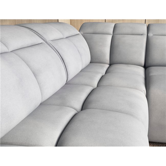 Corner sofa Elfalconn L, electrically extendable, Sola 04, grey, H107x258x208cm