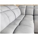 Corner sofa Elfalconn L, electrically extendable, Sola 04, grey, H107x258x208cm