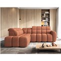 Corner sofa Elfalconn L, electrically extendable, Coralline 30, orange, H107x258x208cm