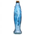 Decanter with cork FISH OCEANIA, blue, 540ml, H27x9x7cm