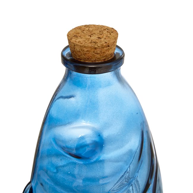 Decanter with cork FISH OCEANIA, blue, 540ml, H27x9x7cm