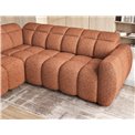 Corner sofa Elfalconn L, electrically extendable, Coralline 30, orange, H107x258x208cm