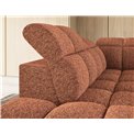 Corner sofa Elfalconn L, electrically extendable, Coralline 30, orange, H107x258x208cm