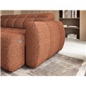 Corner sofa Elfalconn L, electrically extendable, Coralline 30, orange, H107x258x208cm