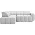 Corner sofa Elfalconn L, electrically extendable, Coralline 01, grey, H107x258x208cm