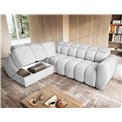 Corner sofa Elfalconn L, electrically extendable, Coralline 01, grey, H107x258x208cm