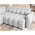 Corner sofa Elfalconn L, electrically extendable, Coralline 01, grey, H107x258x208cm
