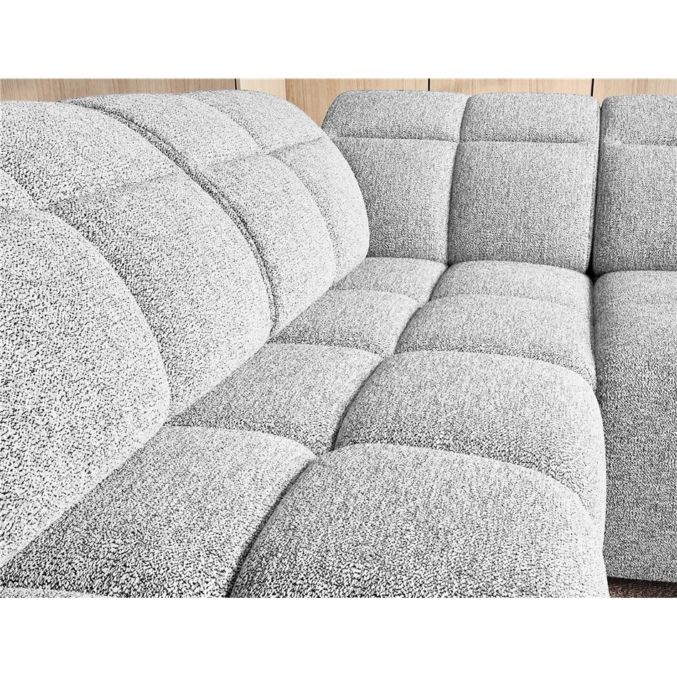 Corner sofa Elfalconn L, electrically extendable, Coralline 01, grey, H107x258x208cm