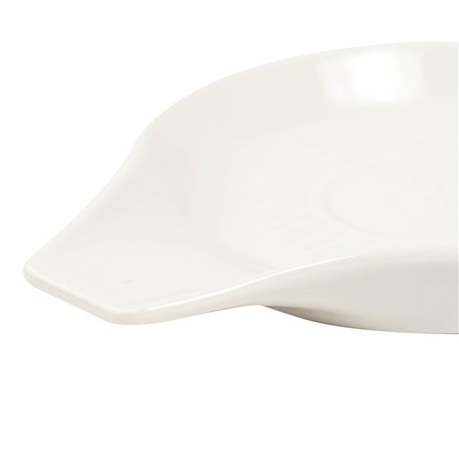 Ceramic spoon holder, white, H2x15x12cm
