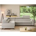 Corner sofa Elkanedo L, sleeping function, Royal 18, boucle, beige, H86x269x204cm