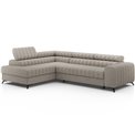 Corner sofa Elkanedo L, sleeping function, Royal 18, boucle, beige, H86x269x204cm