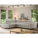 Corner sofa Elkanedo L, sleeping function, Royal 18, boucle, beige, H86x269x204cm