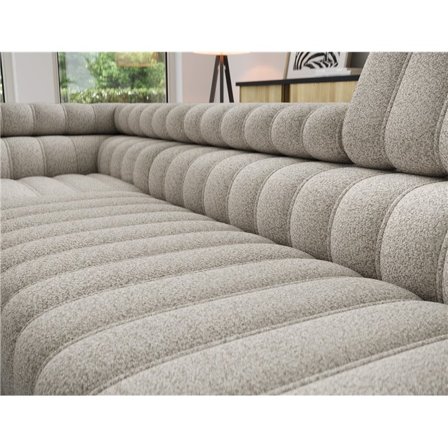 Corner sofa Elkanedo L, sleeping function, Royal 18, boucle, beige, H86x269x204cm