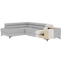 Corner sofa Elkanedo L, sleeping function, Royal 18, boucle, beige, H86x269x204cm