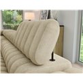 Corner sofa Elkanedo L, sleeping function, Aura 18, velvet, beige, H86x269x204cm