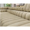 Corner sofa Elkanedo L, sleeping function, Aura 18, velvet, beige, H86x269x204cm