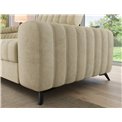 Corner sofa Elkanedo L, sleeping function, Aura 18, velvet, beige, H86x269x204cm
