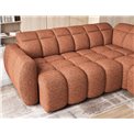 Corner sofa Elfalconn R, electrically extendable, Coralline 30, orange, H107x258x208cm