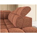 Corner sofa Elfalconn R, electrically extendable, Coralline 30, orange, H107x258x208cm