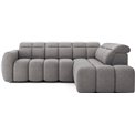 Corner sofa Elfalconn R, electrically extendable, Paolli 04, grey, H107x258x208cm