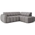 Corner sofa Elfalconn R, electrically extendable, Paolli 04, grey, H107x258x208cm