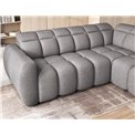 Corner sofa Elfalconn R, electrically extendable, Paolli 04, grey, H107x258x208cm