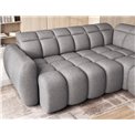 Corner sofa Elfalconn R, electrically extendable, Paolli 04, grey, H107x258x208cm