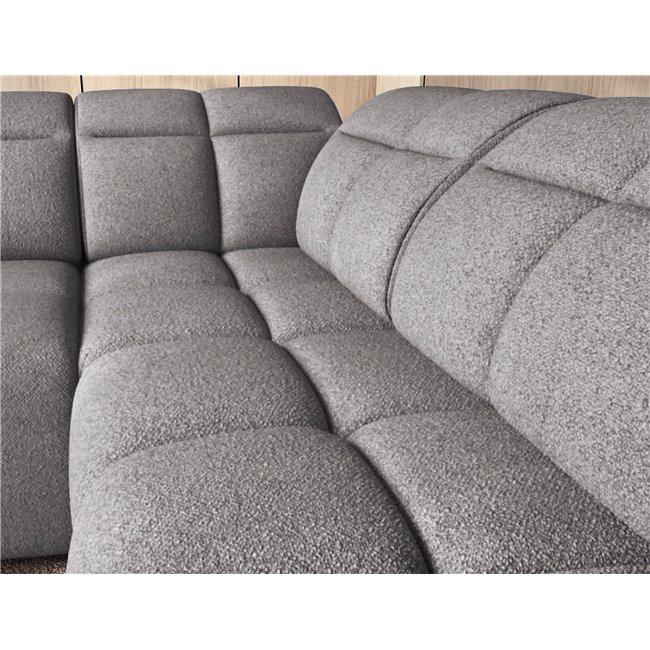 Corner sofa Elfalconn R, electrically extendable, Paolli 04, grey, H107x258x208cm
