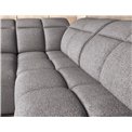 Corner sofa Elfalconn R, electrically extendable, Paolli 04, grey, H107x258x208cm