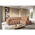 Corner sofa Elfalconn R, electrically extendable, Xillar 24, pink, H107x258x208cm