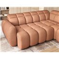 Corner sofa Elfalconn R, electrically extendable, Xillar 24, pink, H107x258x208cm