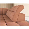 Corner sofa Elfalconn R, electrically extendable, Xillar 24, pink, H107x258x208cm