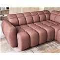 Corner sofa Elfalconn R, electrically extendable, Paolli 24, pink, H107x258x208cm