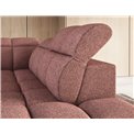 Corner sofa Elfalconn R, electrically extendable, Paolli 24, pink, H107x258x208cm
