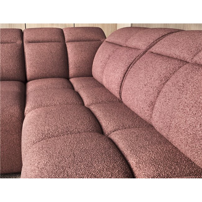 Corner sofa Elfalconn R, electrically extendable, Paolli 24, pink, H107x258x208cm